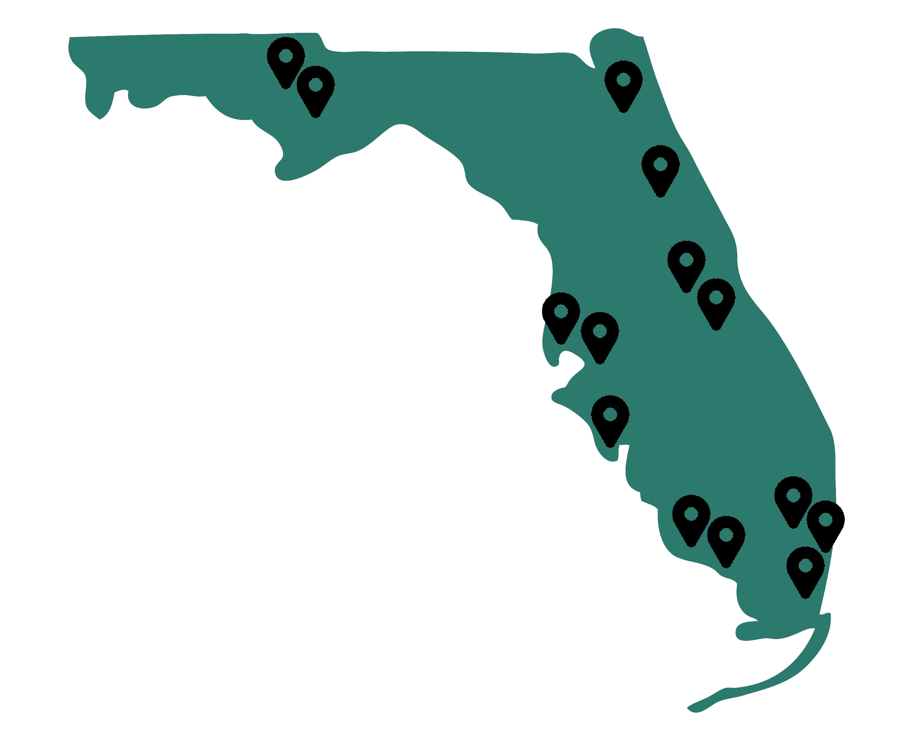 Florida Map with Locations